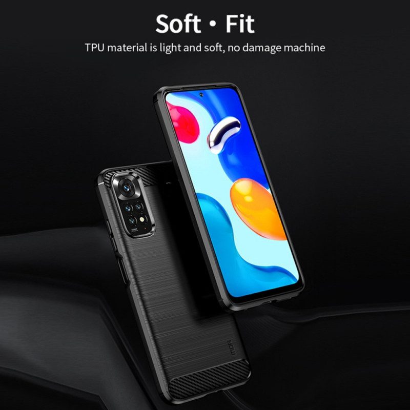 Skal För Xiaomi Redmi Note 11 / 11S Mofi Borstad Kolfiber