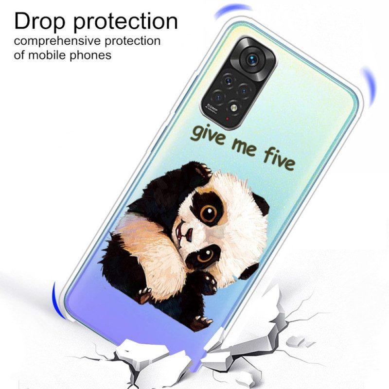 Skal För Xiaomi Redmi Note 11 / 11S Transparent Panda Ge Mig Fem