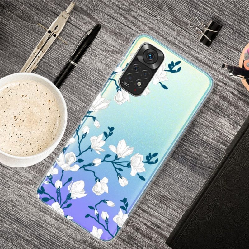 Skal För Xiaomi Redmi Note 11 / 11S Vita Blommor