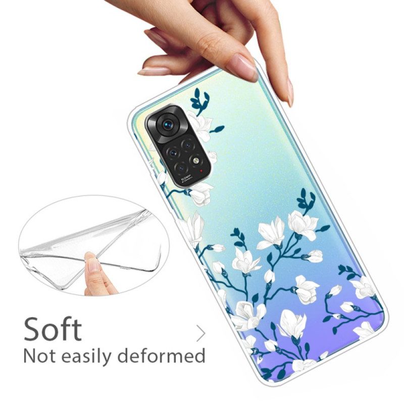 Skal För Xiaomi Redmi Note 11 / 11S Vita Blommor