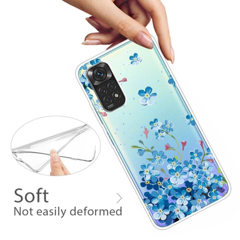 Skal För Xiaomi Redmi Note 11 Pro 4G / 5G Bukett Blå Blommor