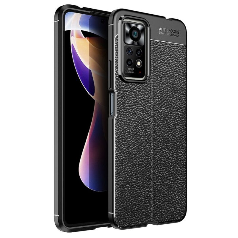 Skal För Xiaomi Redmi Note 11 Pro 4G / 5G Double Line Litchi Lädereffekt