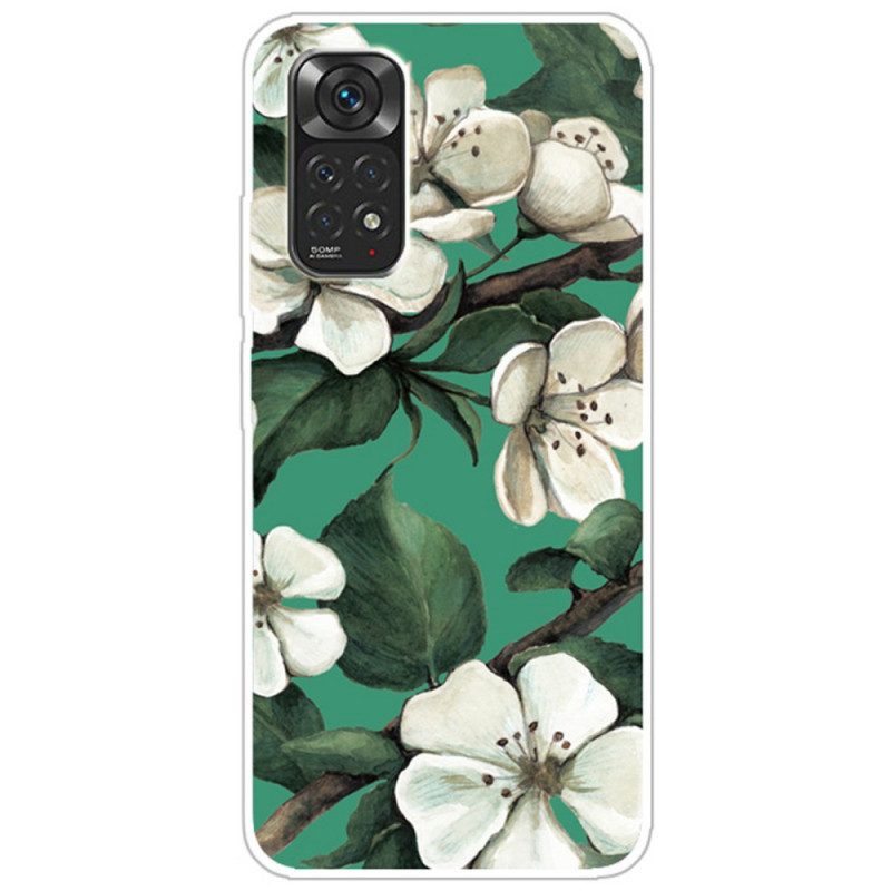 Skal För Xiaomi Redmi Note 11 Pro 4G / 5G Vita Blommor