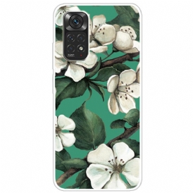 Skal För Xiaomi Redmi Note 11 Pro 4G / 5G Vita Blommor