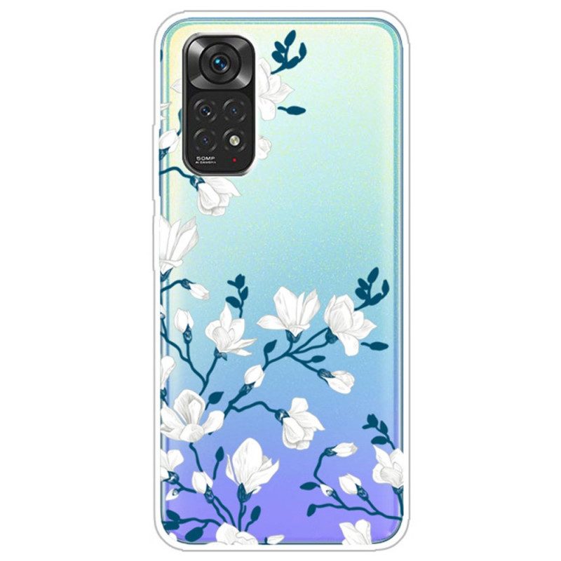 Skal För Xiaomi Redmi Note 11 Pro 4G / 5G Vita Blommor