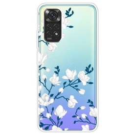 Skal För Xiaomi Redmi Note 11 Pro 4G / 5G Vita Blommor