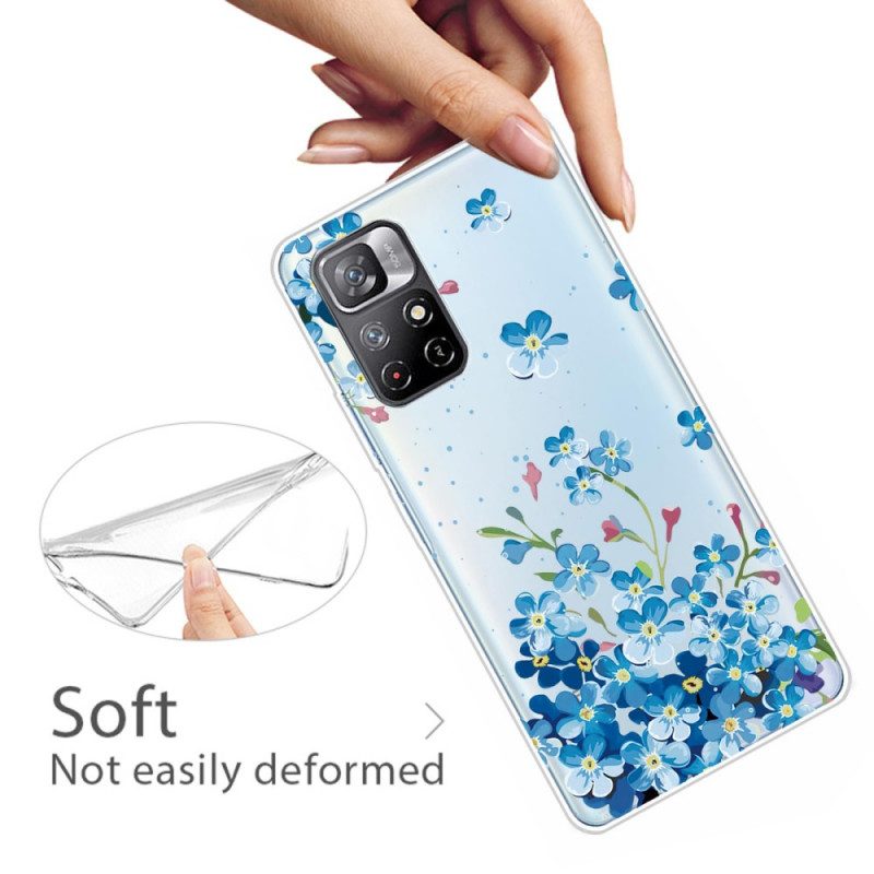 Skal För Xiaomi Redmi Note 11 Pro Plus 5G Bukett Blå Blommor