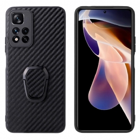 Skal För Xiaomi Redmi Note 11 Pro Plus 5G Carbon Fiber Ring-support