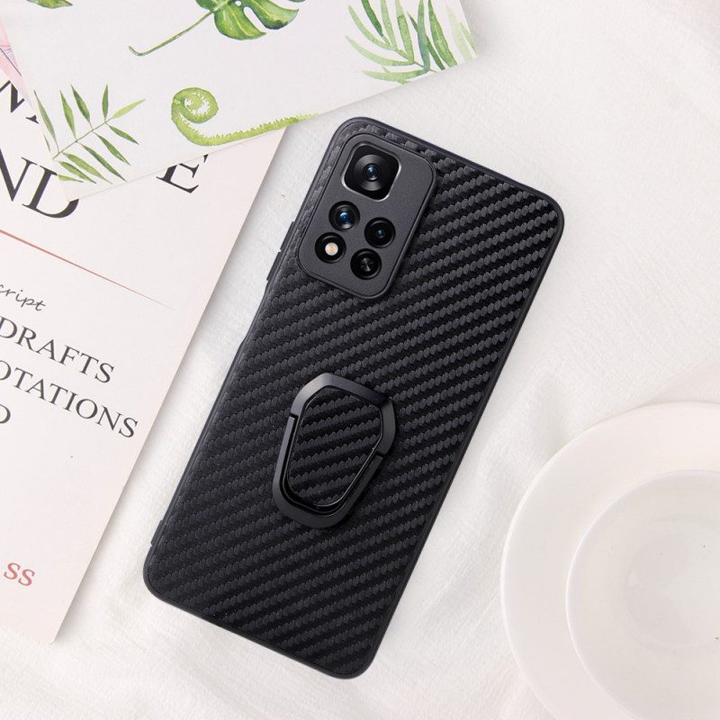 Skal För Xiaomi Redmi Note 11 Pro Plus 5G Carbon Fiber Ring-support