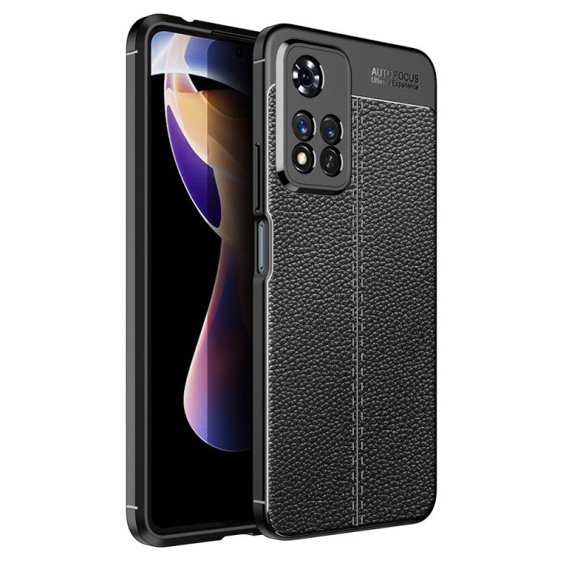 Skal För Xiaomi Redmi Note 11 Pro Plus 5G Double Line Litchi Lädereffekt