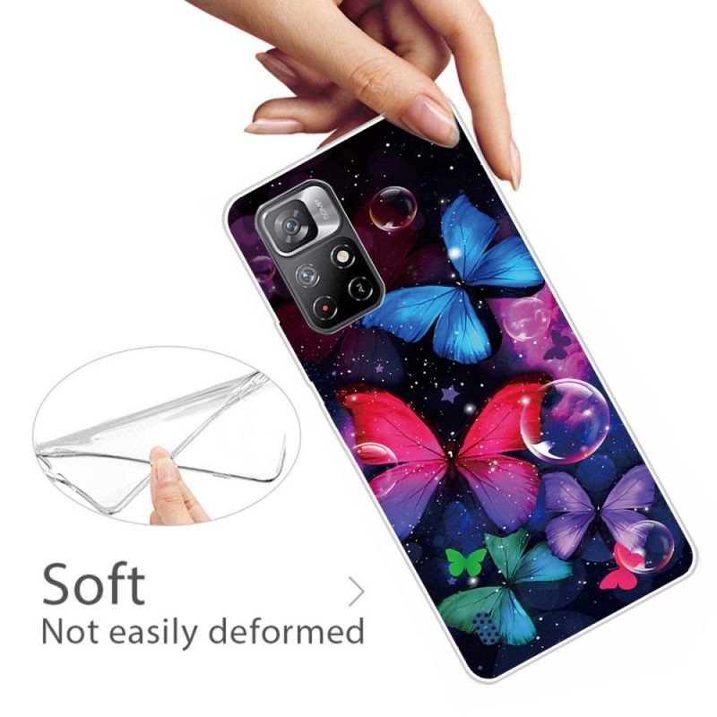 Skal För Xiaomi Redmi Note 11 Pro Plus 5G Flexibla Fjärilar