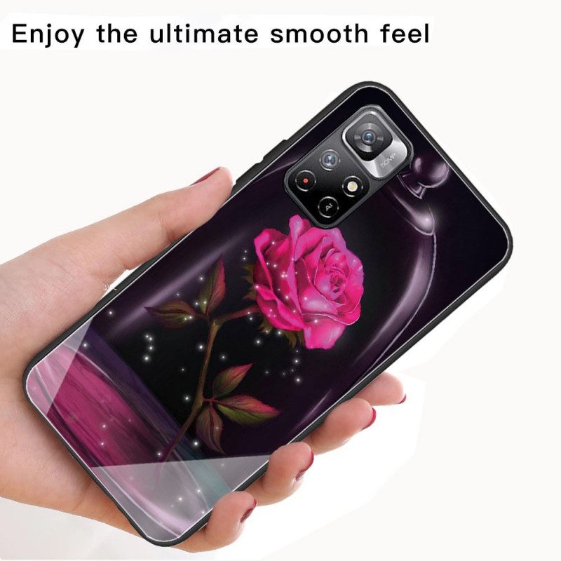 Skal För Xiaomi Redmi Note 11 Pro Plus 5G Magiskt Rosa Härdat Glas