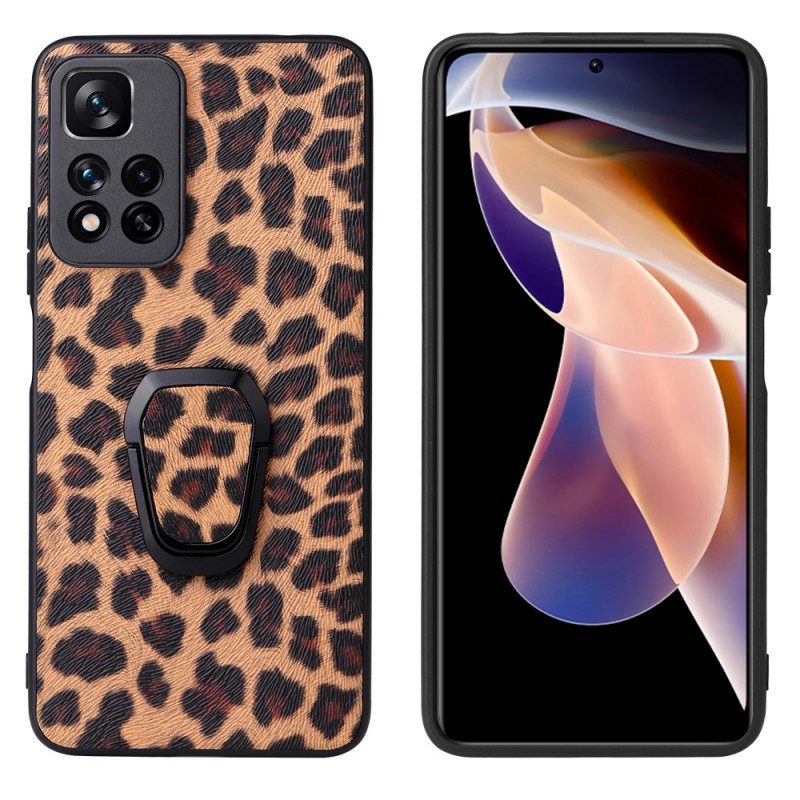 Skal För Xiaomi Redmi Note 11 Pro Plus 5G Ringstöd I Leopardstil