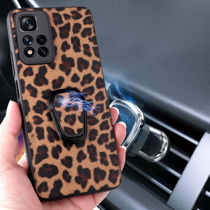 Skal För Xiaomi Redmi Note 11 Pro Plus 5G Ringstöd I Leopardstil