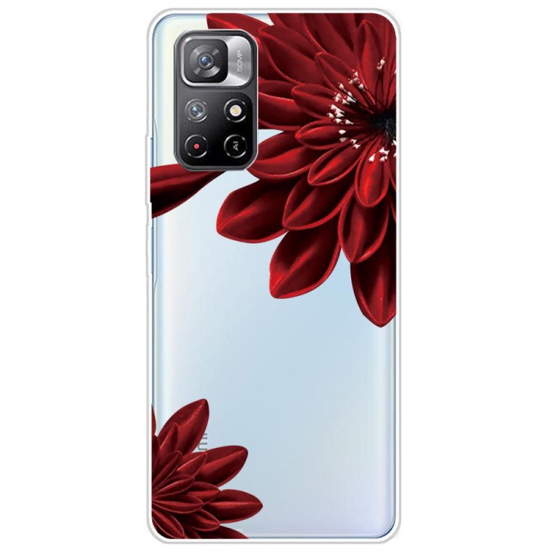 Skal För Xiaomi Redmi Note 11 Pro Plus 5G Röda Blommor