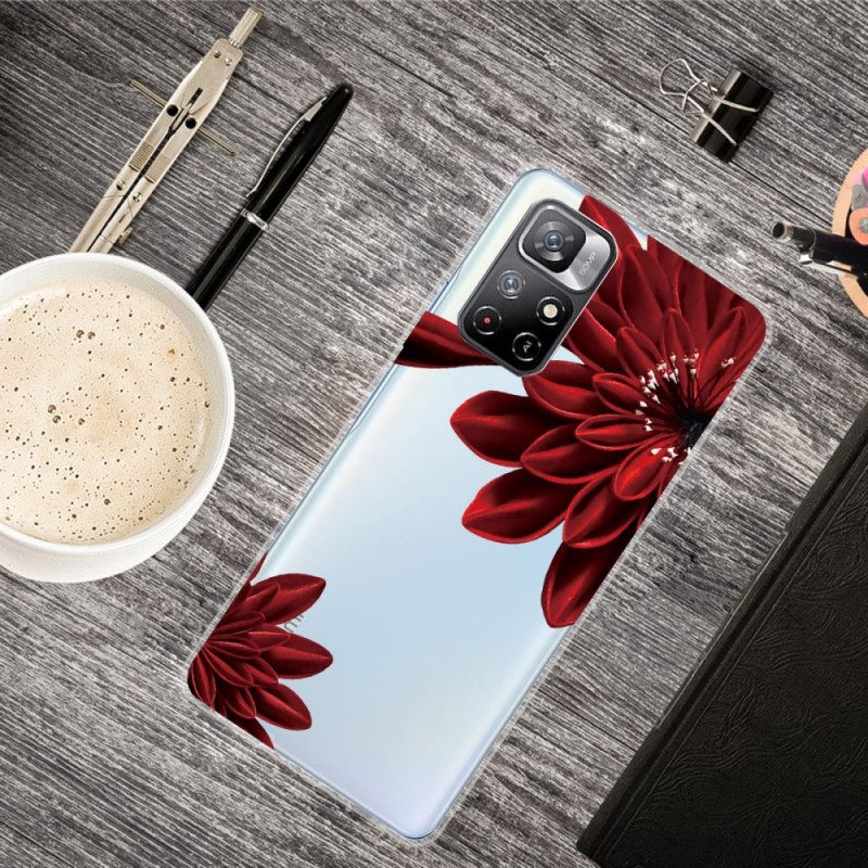 Skal För Xiaomi Redmi Note 11 Pro Plus 5G Röda Blommor