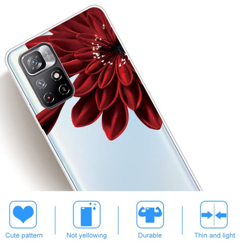 Skal För Xiaomi Redmi Note 11 Pro Plus 5G Röda Blommor