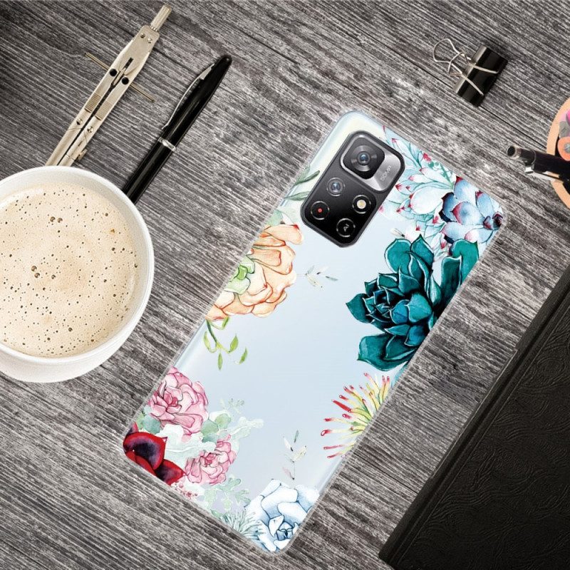 Skal För Xiaomi Redmi Note 11 Pro Plus 5G Sömlösa Akvarellblommor