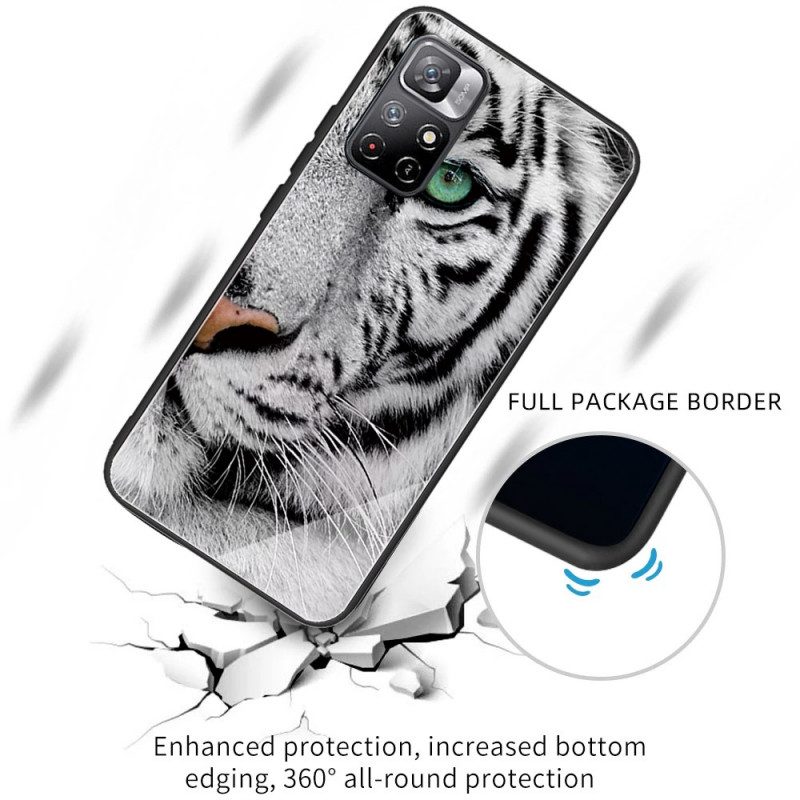 Skal För Xiaomi Redmi Note 11 Pro Plus 5G Tiger Härdat Glas