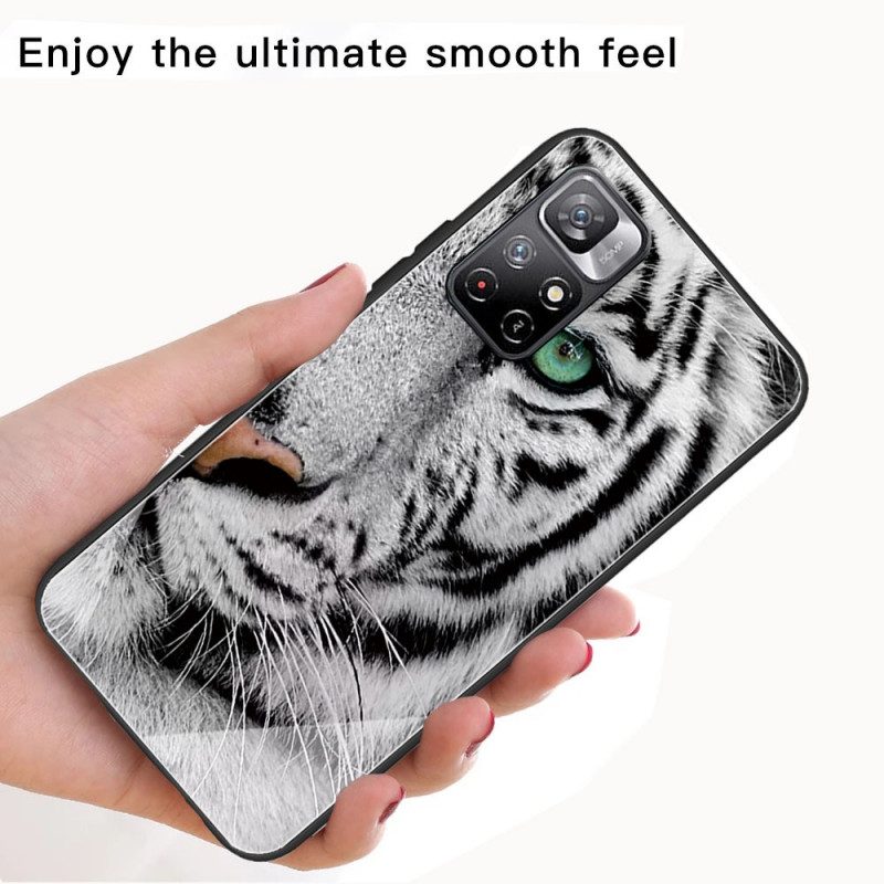 Skal För Xiaomi Redmi Note 11 Pro Plus 5G Tiger Härdat Glas