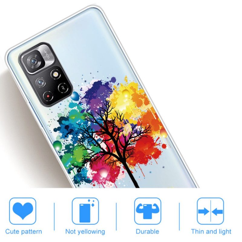 Skal För Xiaomi Redmi Note 11 Pro Plus 5G Transparent Akvarellträd