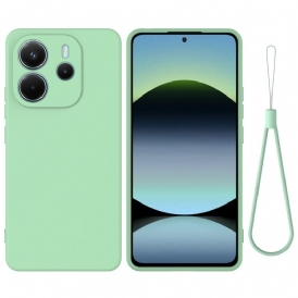 Skal För Xiaomi Redmi Note 14 4g Flytande Silikon Med Rem