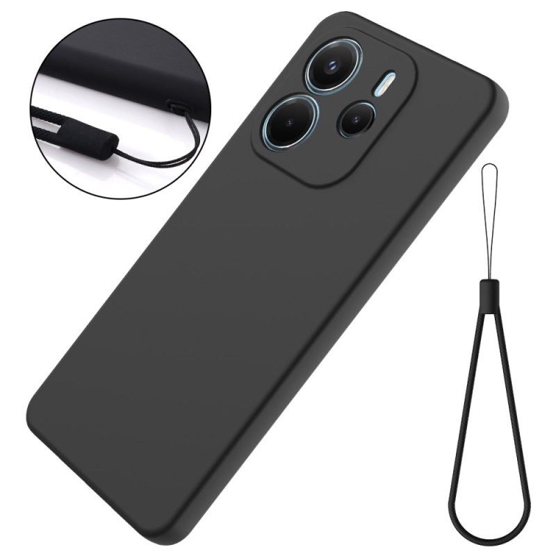 Skal För Xiaomi Redmi Note 14 4g Flytande Silikon Med Rem