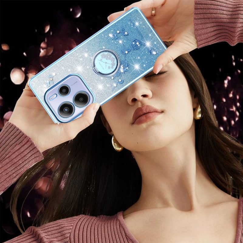 Skal För Xiaomi Redmi Note 14 4g Hållare För Strass- Och Blomring