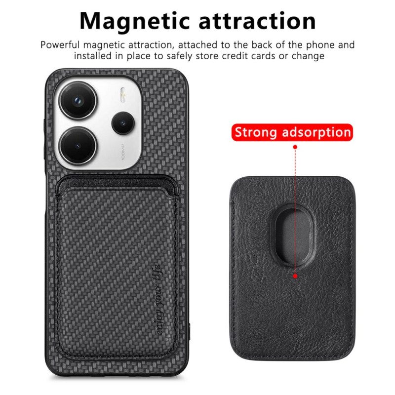Skal För Xiaomi Redmi Note 14 5g Avtagbar Magnetisk Korthållare