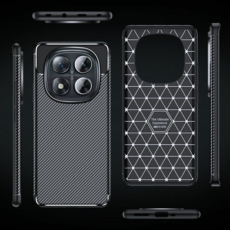 Skal För Xiaomi Redmi Note 14 Pro 5g Klassisk Kolfiber