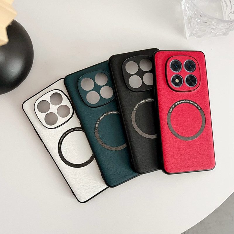 Skal För Xiaomi Redmi Note 14 Pro 5g Magsafe-kompatibel Lädereffekt
