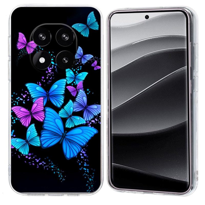 Skal För Xiaomi Redmi Note 14 Pro Plus 5g Färgglada Fjärilar