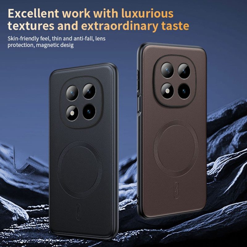 Skal För Xiaomi Redmi Note 15 Pro 5g Magnetisk Premiumläderfinish