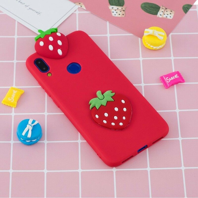 Skal För Xiaomi Redmi Note 7 3d Strawberry