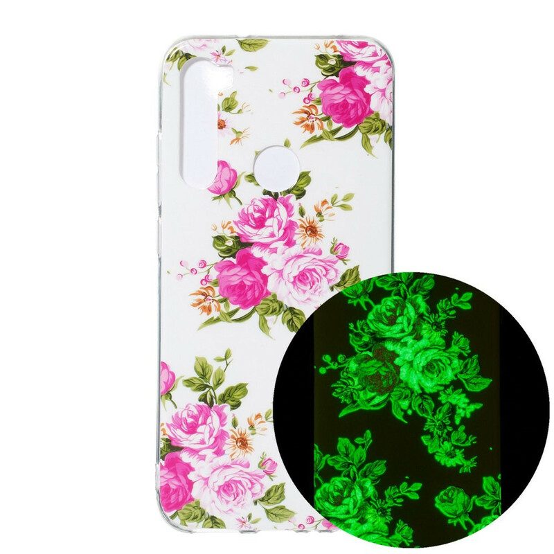 Skal För Xiaomi Redmi Note 8 Fluorescerande Frihetsblommor