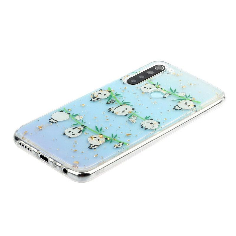 Skal För Xiaomi Redmi Note 8 Pandas På Klädstrecket