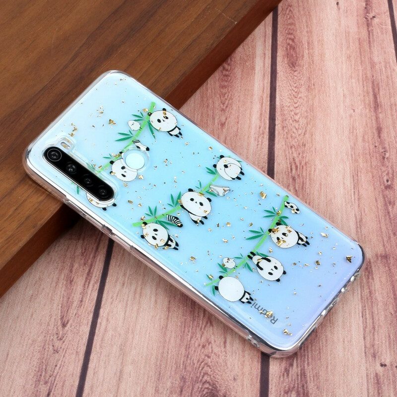 Skal För Xiaomi Redmi Note 8 Pandas På Klädstrecket