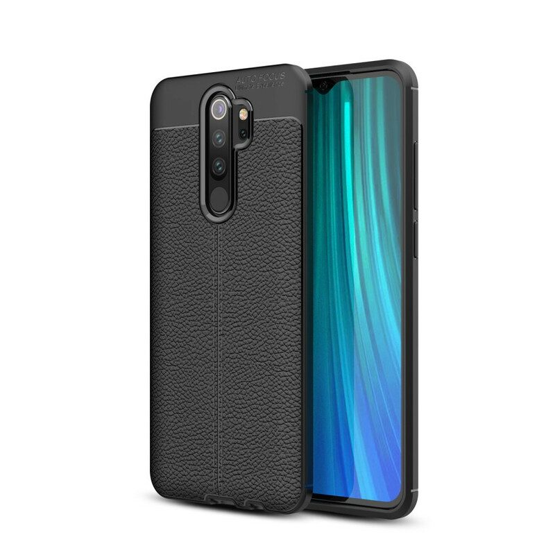 Skal För Xiaomi Redmi Note 8 Pro Dubbellinje Litchi Lädereffekt