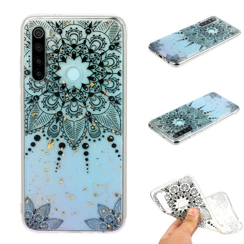 Skal För Xiaomi Redmi Note 8 Transparent Grå Mandala