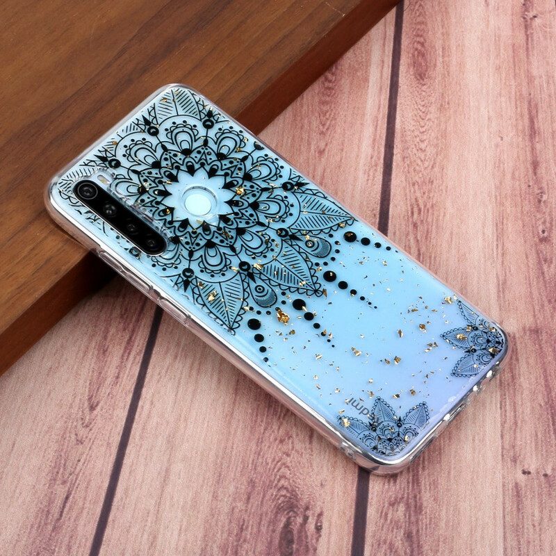 Skal För Xiaomi Redmi Note 8 Transparent Grå Mandala