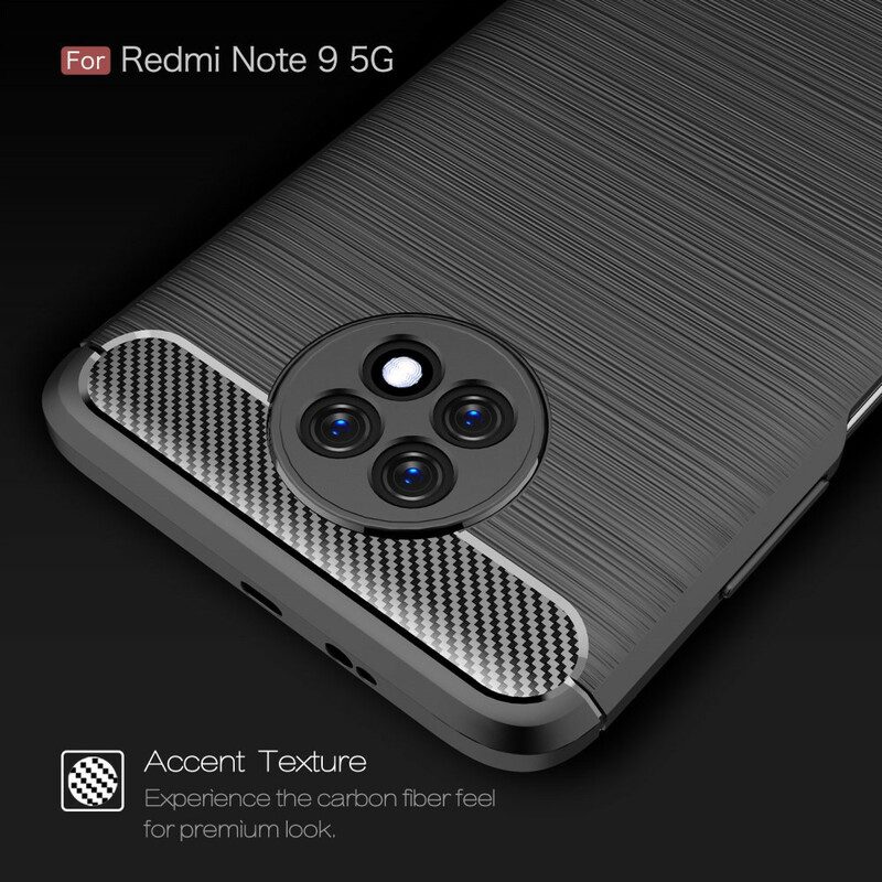 Skal För Xiaomi Redmi Note 9 5G / 9T 5G Borstad Kolfiber