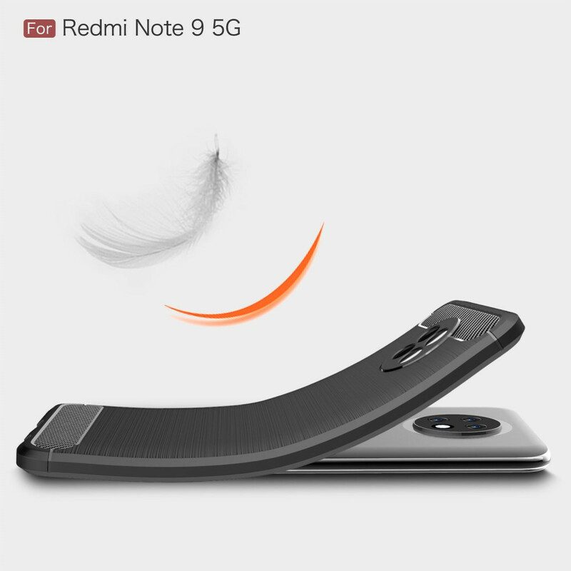 Skal För Xiaomi Redmi Note 9 5G / 9T 5G Borstad Kolfiber