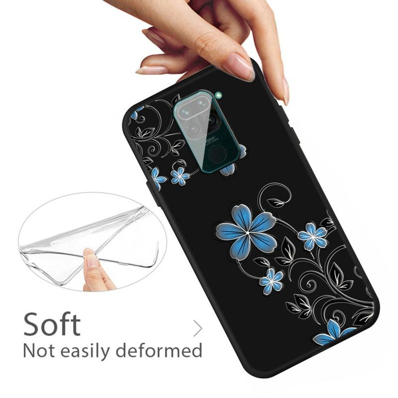 Skal För Xiaomi Redmi Note 9 Blå Blommor