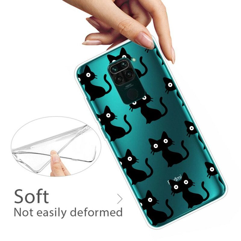 Skal För Xiaomi Redmi Note 9 Flera Svarta Katter