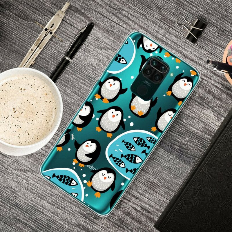 Skal För Xiaomi Redmi Note 9 Pingviner Och Fiskar