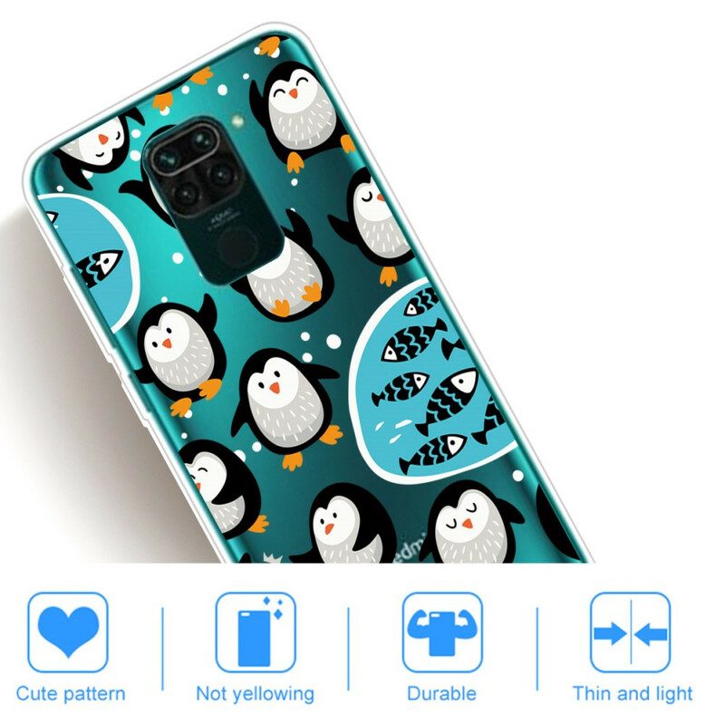 Skal För Xiaomi Redmi Note 9 Pingviner Och Fiskar