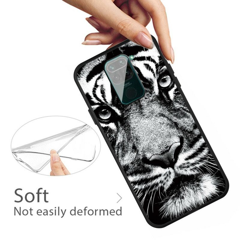 Skal För Xiaomi Redmi Note 9 Svartvit Tiger