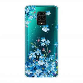 Skal För Xiaomi Redmi Note 9S / Note 9 Pro Blå Blommor