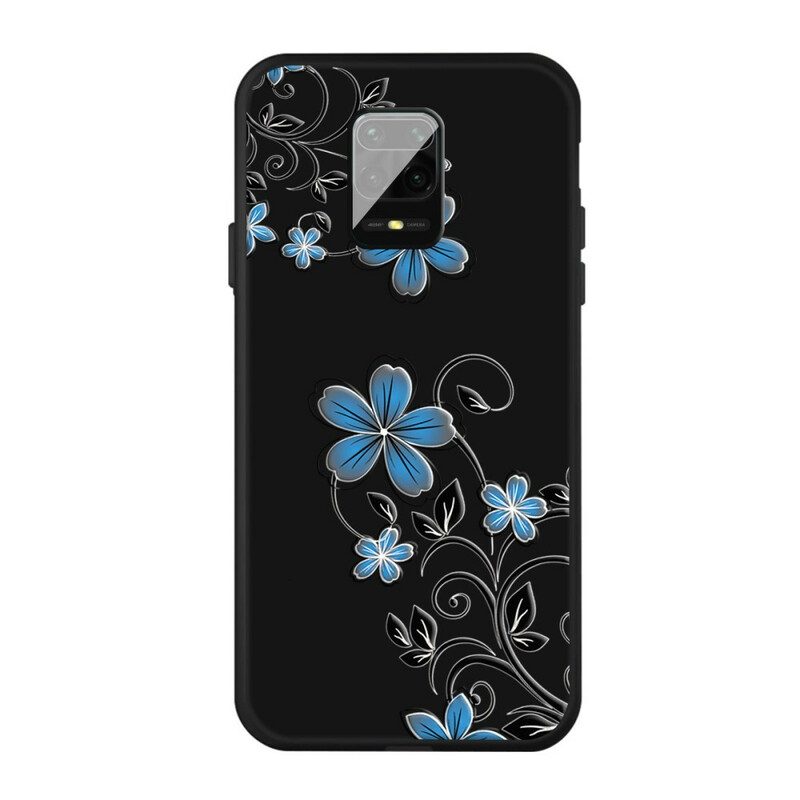 Skal För Xiaomi Redmi Note 9S / Note 9 Pro Blå Blommor
