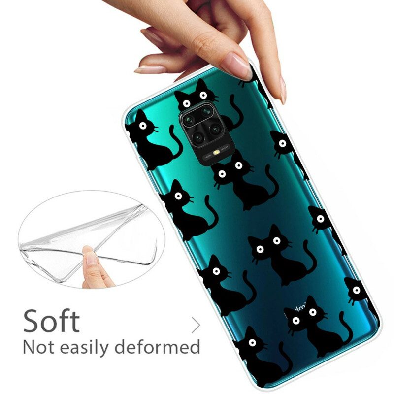 Skal För Xiaomi Redmi Note 9S / Note 9 Pro Flera Svarta Katter